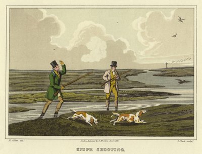 Caza de agachadizas (cromolitografía) de Henry Thomas Alken
